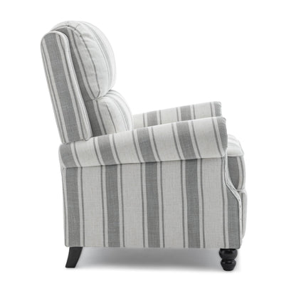 2 Set Manual Pushback Recliner Chair with Nailhead Trim