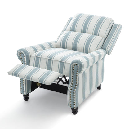 2 Set Manual Pushback Recliner Chair with Nailhead Trim