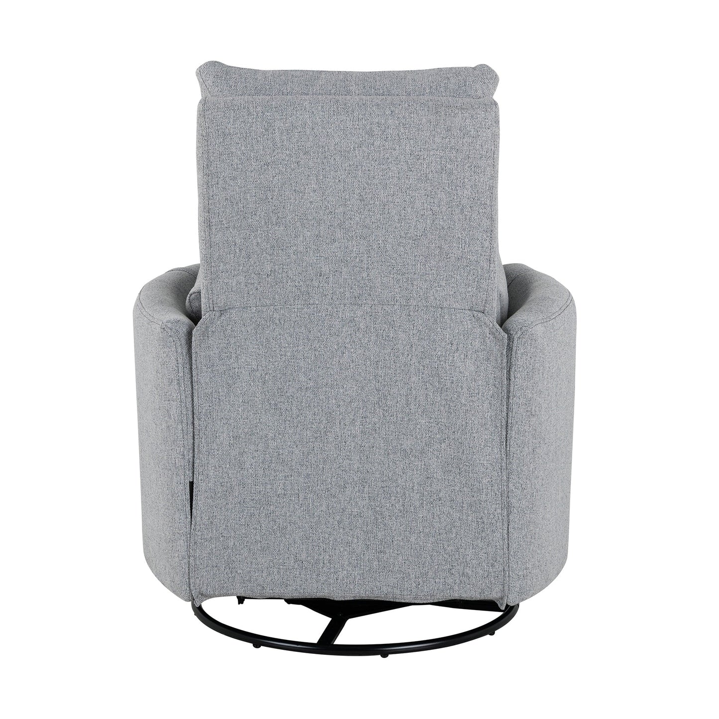 Manual Upholstered Swivel Rocker Recliner with 360° Rotation, Adjustable Backrest, and Removable Support Pillows