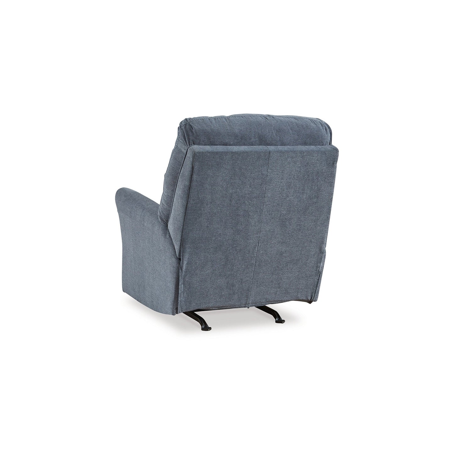 Marlow Manual Recliner Chair, Pull Rocking Motion Muted Blue Polyester