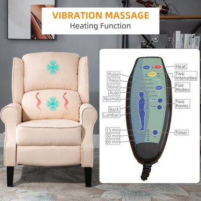 Massage Recliner Sofa with Heat Function, Remote Control