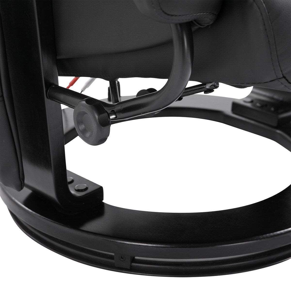Massage Recliner in PU Leather with Footstool and 360? Swivel Function