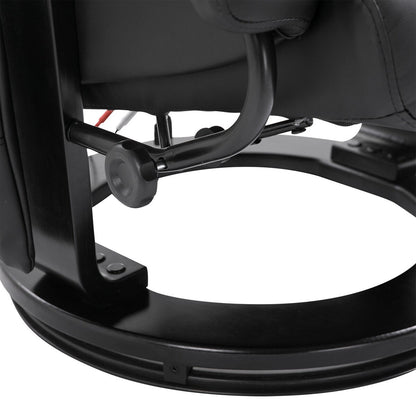 Massage Recliner in PU Leather with Footstool and 360? Swivel Function