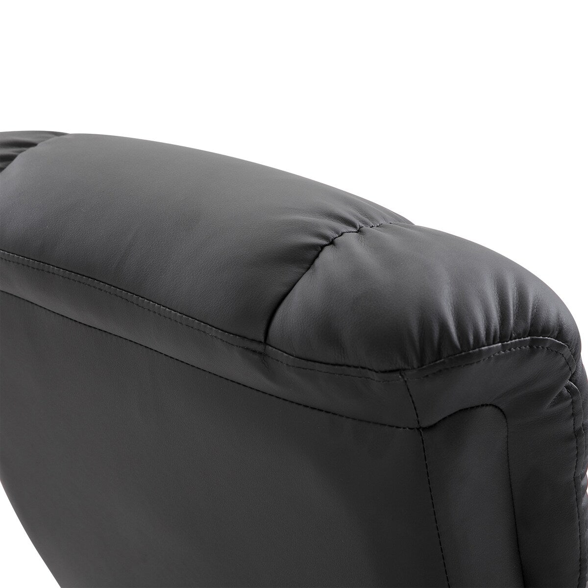 Massage Recliner in PU Leather with Footstool and 360? Swivel Function