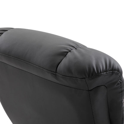 Massage Recliner in PU Leather with Footstool and 360? Swivel Function