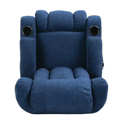 Massage Recliner with Heating, 5 Modes, Cup Holders, Remote Control, and Manual Reclining Feature