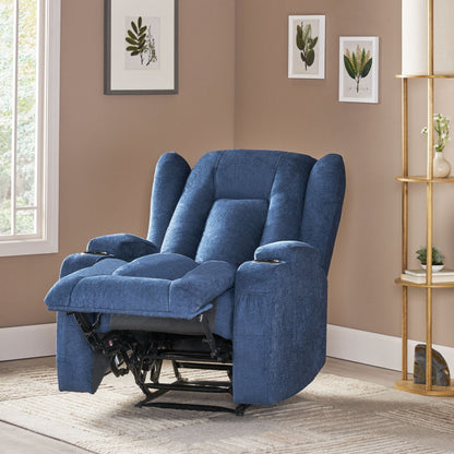 Massage Recliner with Heating, 5 Modes, Cup Holders, Remote Control, and Manual Reclining Feature