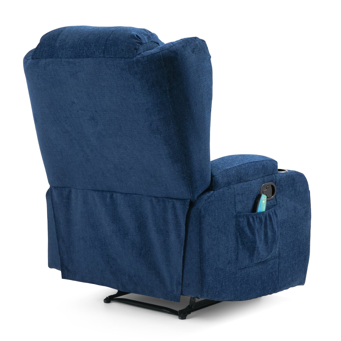 Massage Recliner with Heating, 5 Modes, Cup Holders, Remote Control, and Manual Reclining Feature