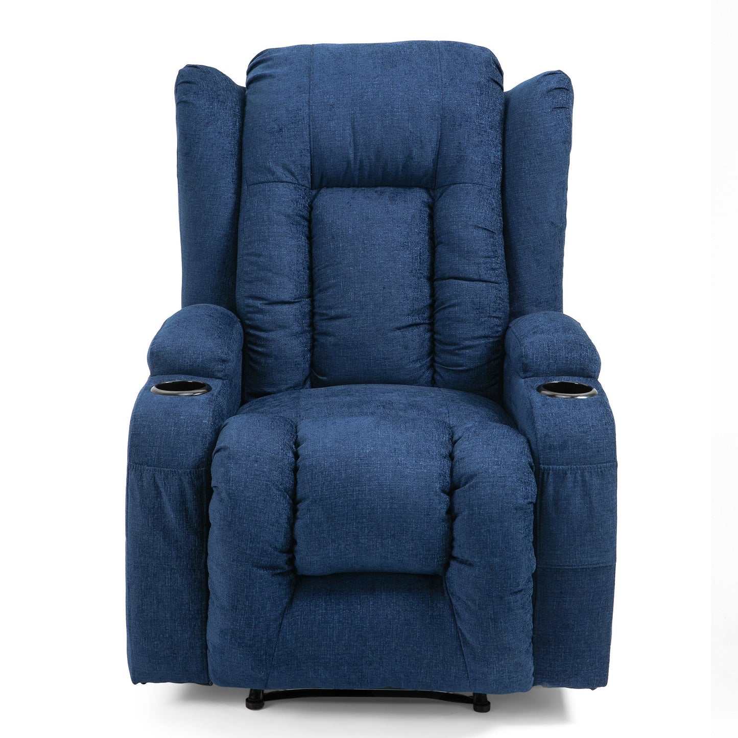 Massage Recliner with Heating, 5 Modes, Cup Holders, Remote Control, and Manual Reclining Feature