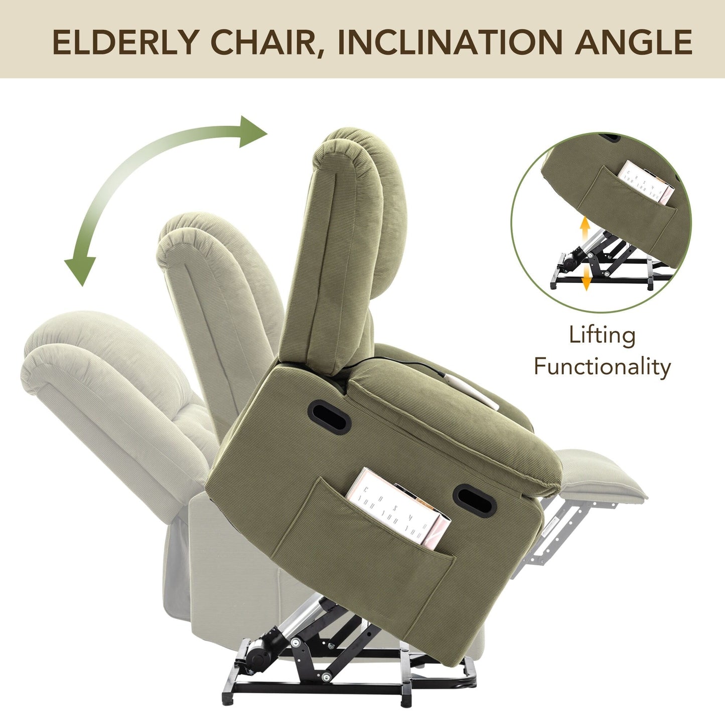 Massage Recliner,Power Lift Chair for Elderly