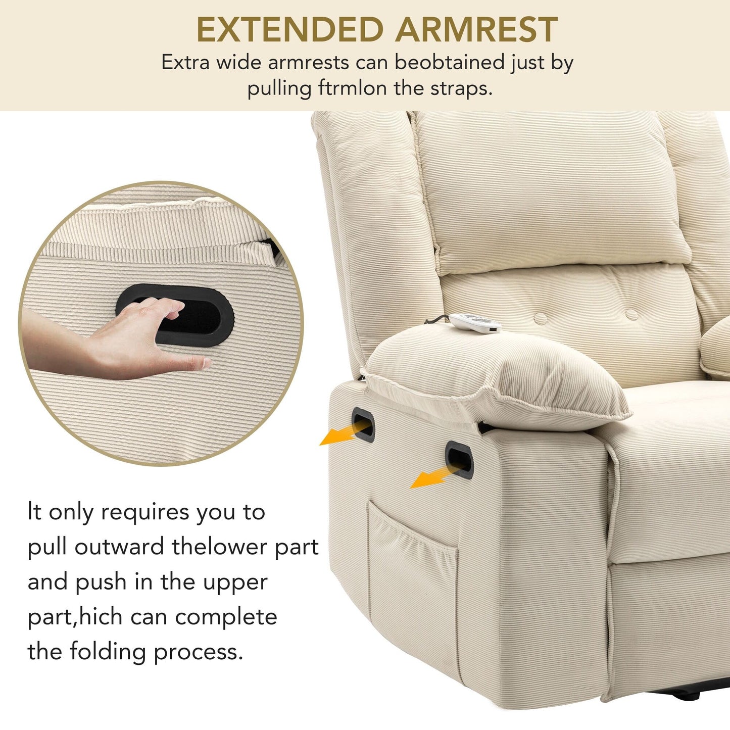 Massage Recliner,Power Lift Chair for Elderly