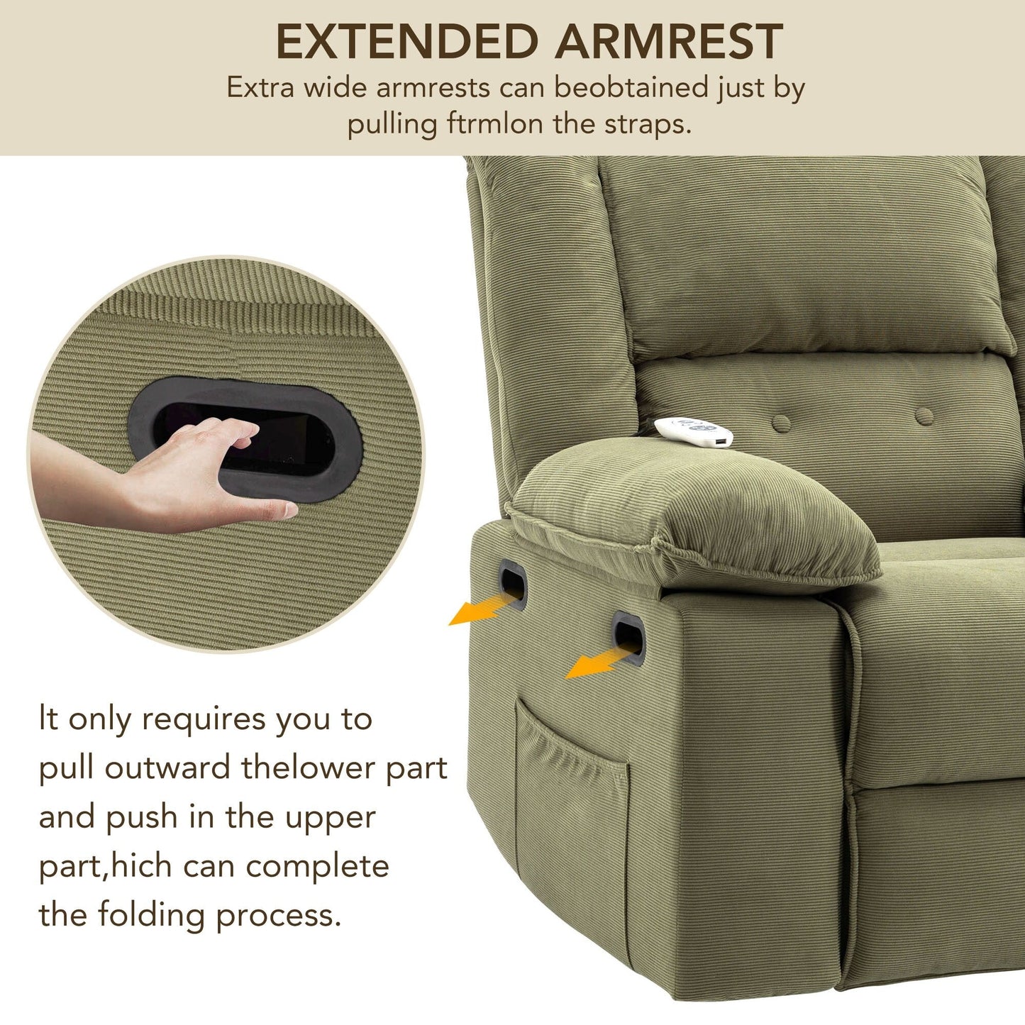 Massage Recliner,Power Lift Chair for Elderly