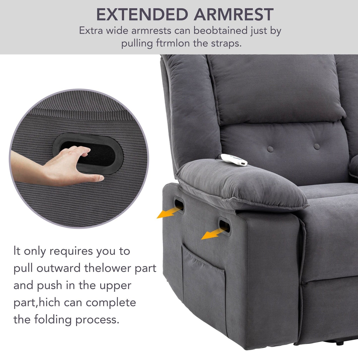 Massage Recliner,Power Lift Chair for Elderly