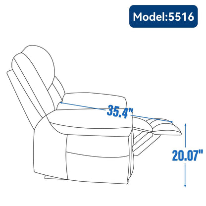 Medium-Sized Electric Power Lift Recliner Chair in Genuine Leather with Dual Motors, 8-Point Massage, Lumbar Heating