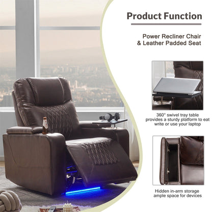 Merax PU Leather Power Motion Recliner with USB Charge Port