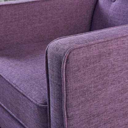 Mervynn Mid-Century Modern Button Tufted Fabric Recliner by Christopher Knight Home