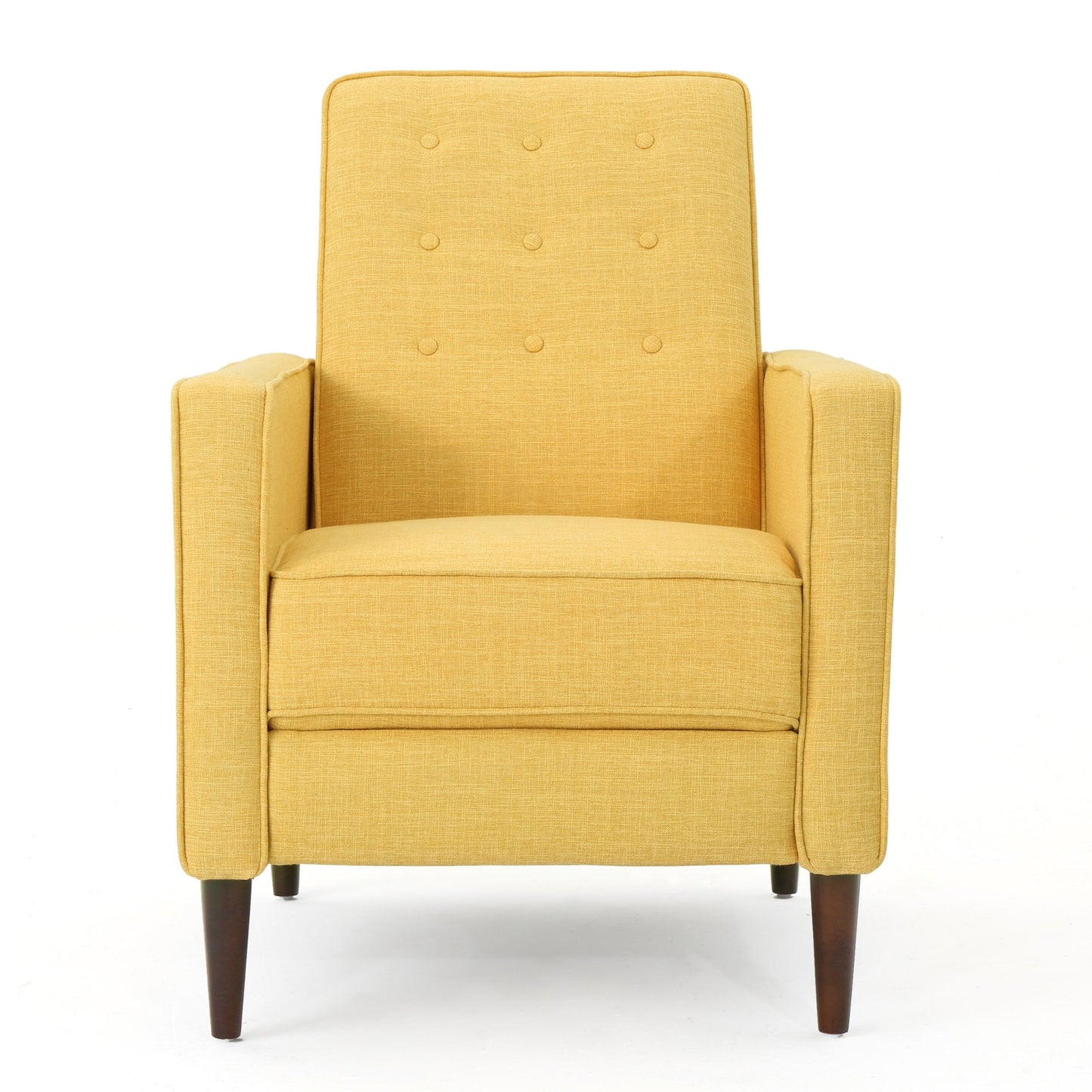 Mervynn Mid-Century Modern Button Tufted Fabric Recliner by Christopher Knight Home