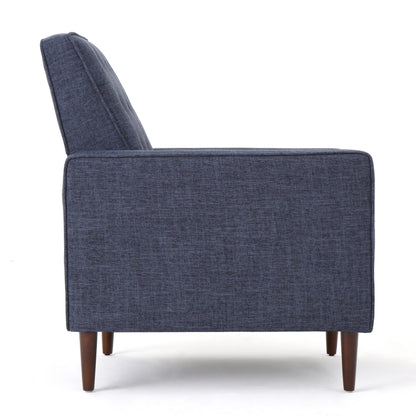 Mervynn Mid-Century Modern Button Tufted Fabric Recliner by Christopher Knight Home