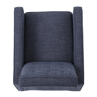 Mervynn Mid-Century Modern Button Tufted Fabric Recliner by Christopher Knight Home