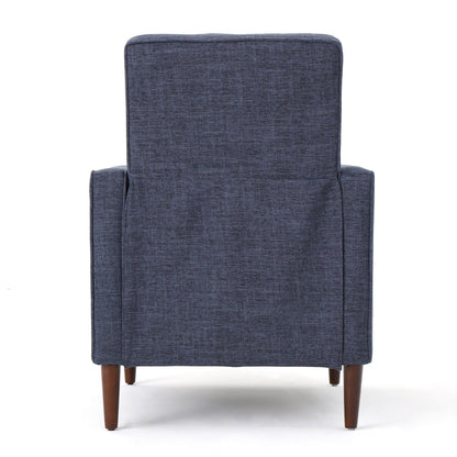 Mervynn Mid-Century Modern Button Tufted Fabric Recliner by Christopher Knight Home
