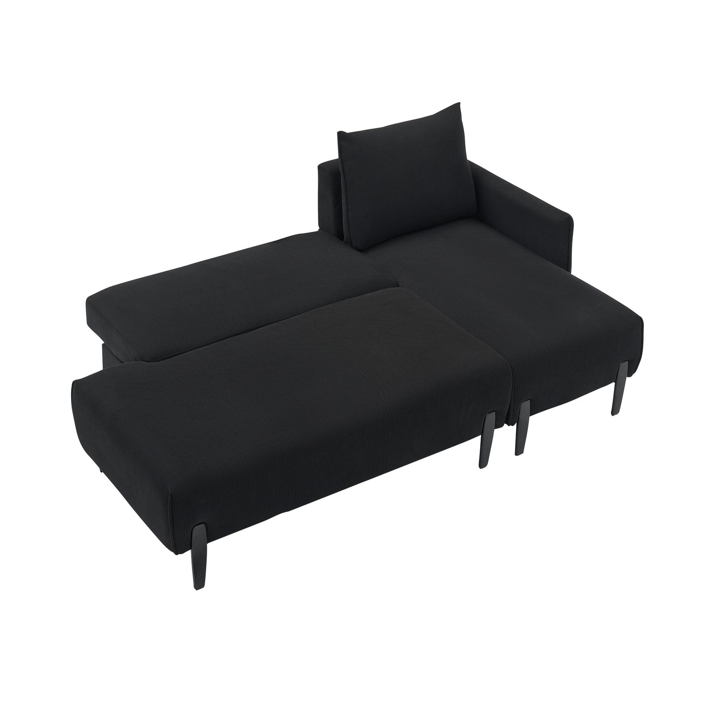 Mid-Century Modern Velvet Sofa - 79.50 Inches Long, Comfortable Love Seat for Small Spaces