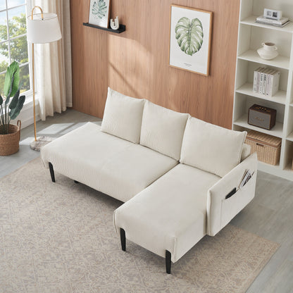 Mid-Century Modern Velvet Sofa - 79.50 Inches Long, Comfortable Love Seat for Small Spaces