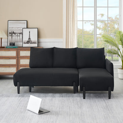 Mid-Century Modern Velvet Sofa - 79.50 Inches Long, Comfortable Love Seat for Small Spaces