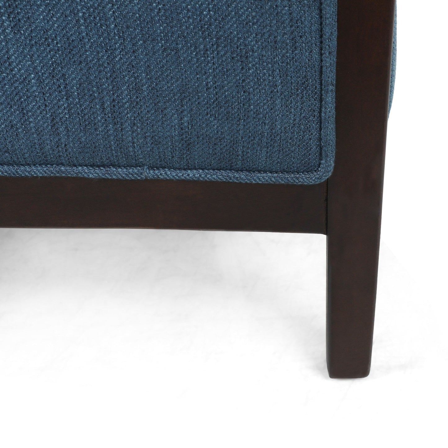 Mid-Century Upholstered Push-Back Recliner with Footrest and Birch Wood Frame
