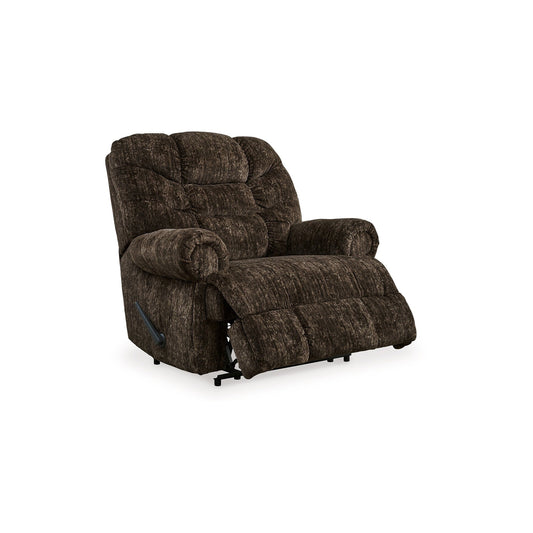 Mikey Manual Recliner Chair, Zero Wall, Dark Brown Polyester Velvet