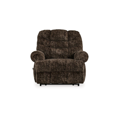 Mikey Manual Recliner Chair, Zero Wall, Dark Brown Polyester Velvet
