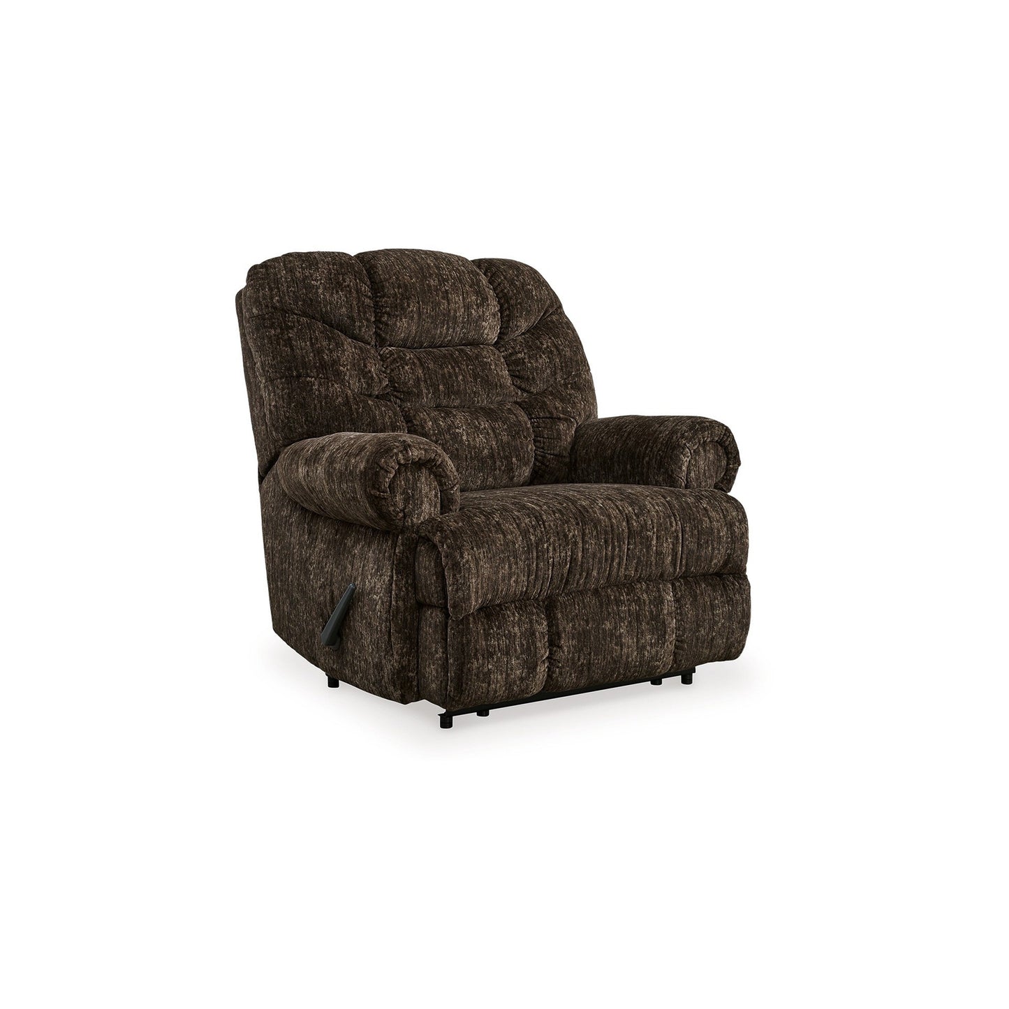 Mikey Manual Recliner Chair, Zero Wall, Dark Brown Polyester Velvet
