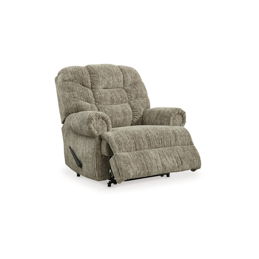 Mikey Manual Recliner Chair, Zero Wall, Plush Taupe Polyester Velvet
