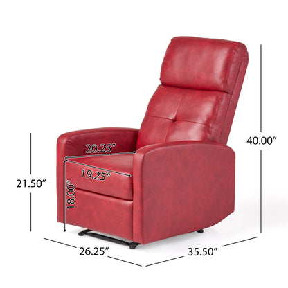 Minimalist Lever?Action Recliner Chair with Smooth Upholstery