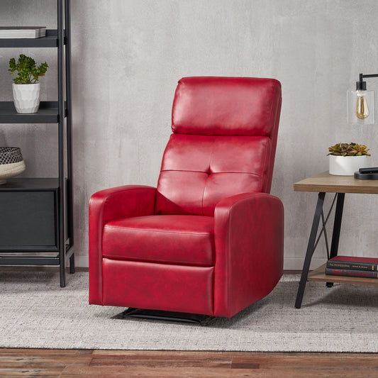 Minimalist Lever?Action Recliner Chair with Smooth Upholstery