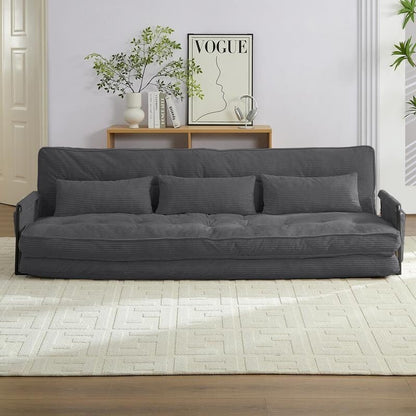 Mixoy Muti-Functional Folding Floor Sofa Bed with Pillows,6 Position Adjustable Backrest-3+1