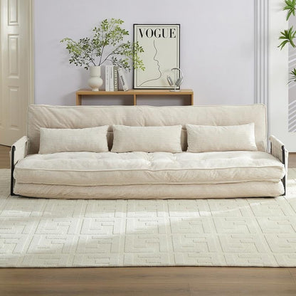 Mixoy Muti-Functional Folding Floor Sofa Bed with Pillows,6 Position Adjustable Backrest-3+1