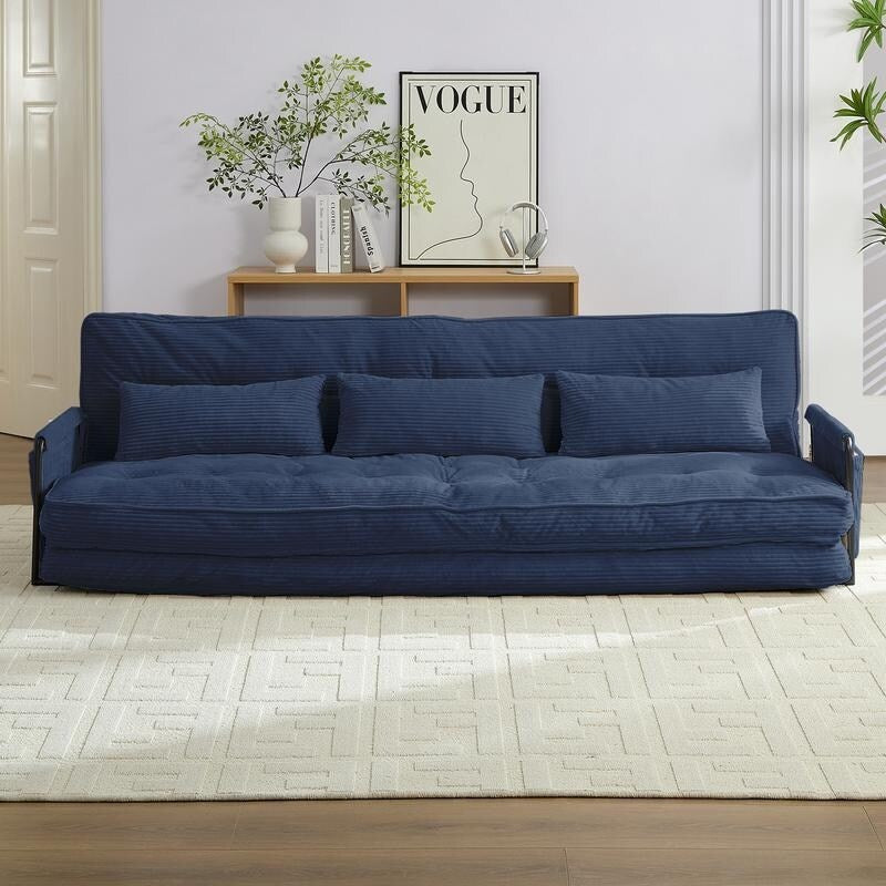 Mixoy Muti-Functional Folding Floor Sofa Bed with Pillows,6 Position Adjustable Backrest-3+1