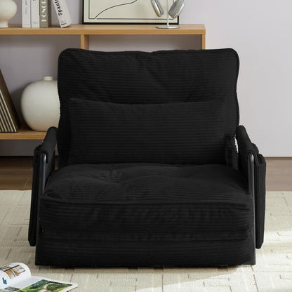 Mixoy Muti-Functional Folding Floor Sofa Bed with Pillows,6 Position Adjustable Backrest-3+1
