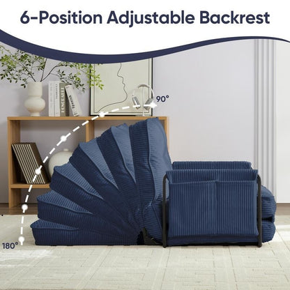 Mixoy Muti-Functional Folding Floor Sofa Bed with Pillows,6 Position Adjustable Backrest-3+1