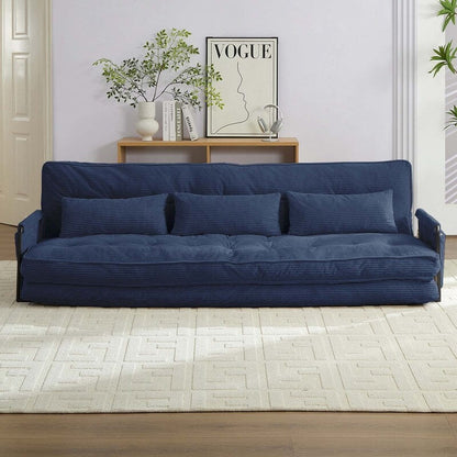 Mixoy Muti-Functional Folding Floor Sofa Bed,3-Seater with Loveseat Lazy Sofa,6 Position Adjustable Backrest