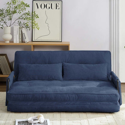 Mixoy Muti-Functional Folding Floor Sofa Bed,3-Seater with Loveseat Lazy Sofa,6 Position Adjustable Backrest