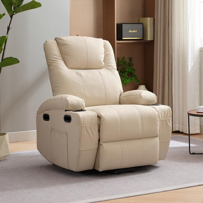 Mixoy Power Lift Massage Recliner Chair for Elderly,with Heat,Infinite Position,Side Pocket,Cup Holders,USB Charge Port