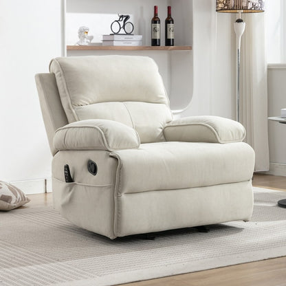 Mixoy Reclining Sofa Chair,Baby Velour Fabric Lazy Sofa Lift Oversized Massage Chair with Heat Vibration Function