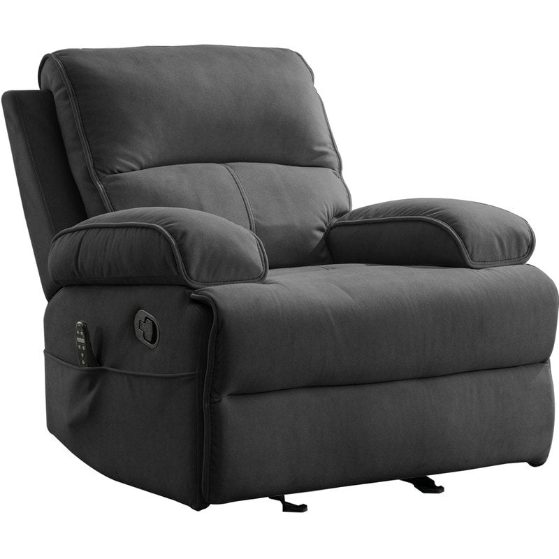 Mixoy Reclining Sofa Chair,Baby Velour Fabric Lazy Sofa Lift Oversized Massage Chair with Heat Vibration Function