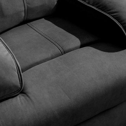 Mixoy Reclining Sofa Chair,Baby Velour Fabric Lazy Sofa Lift Oversized Massage Chair with Heat Vibration Function