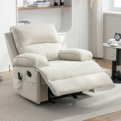 Mixoy Reclining Sofa Chair,Baby Velour Fabric Lazy Sofa Lift Oversized Massage Chair with Heat Vibration Function