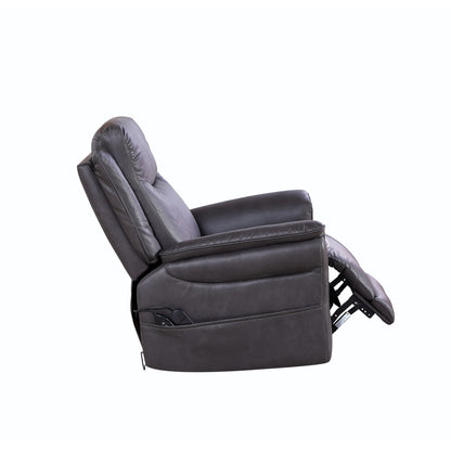 Modern 240 Degree Swivel Electric Swivel Recliner Chair with Heated Lumbar Support, Vibration Massage and Extendable Footrest