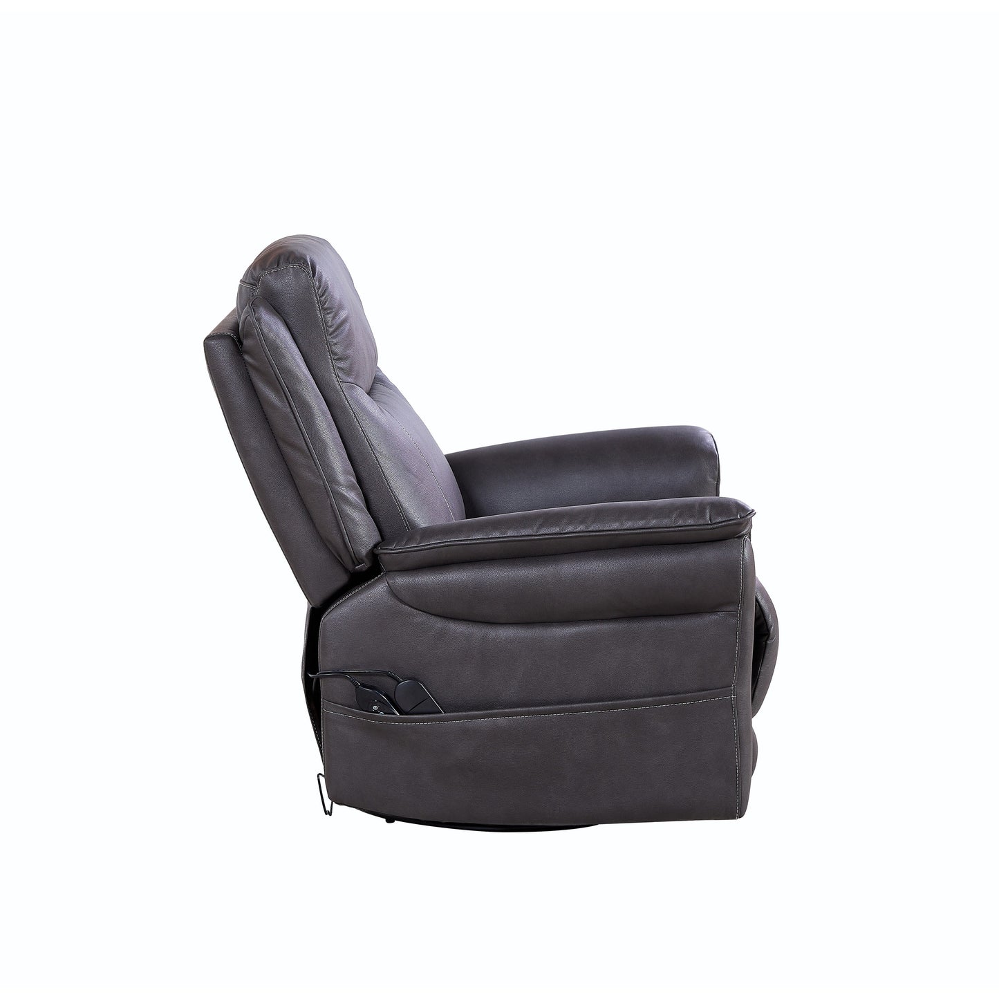 Modern 240 Degree Swivel Electric Swivel Recliner Chair with Heated Lumbar Support, Vibration Massage and Extendable Footrest