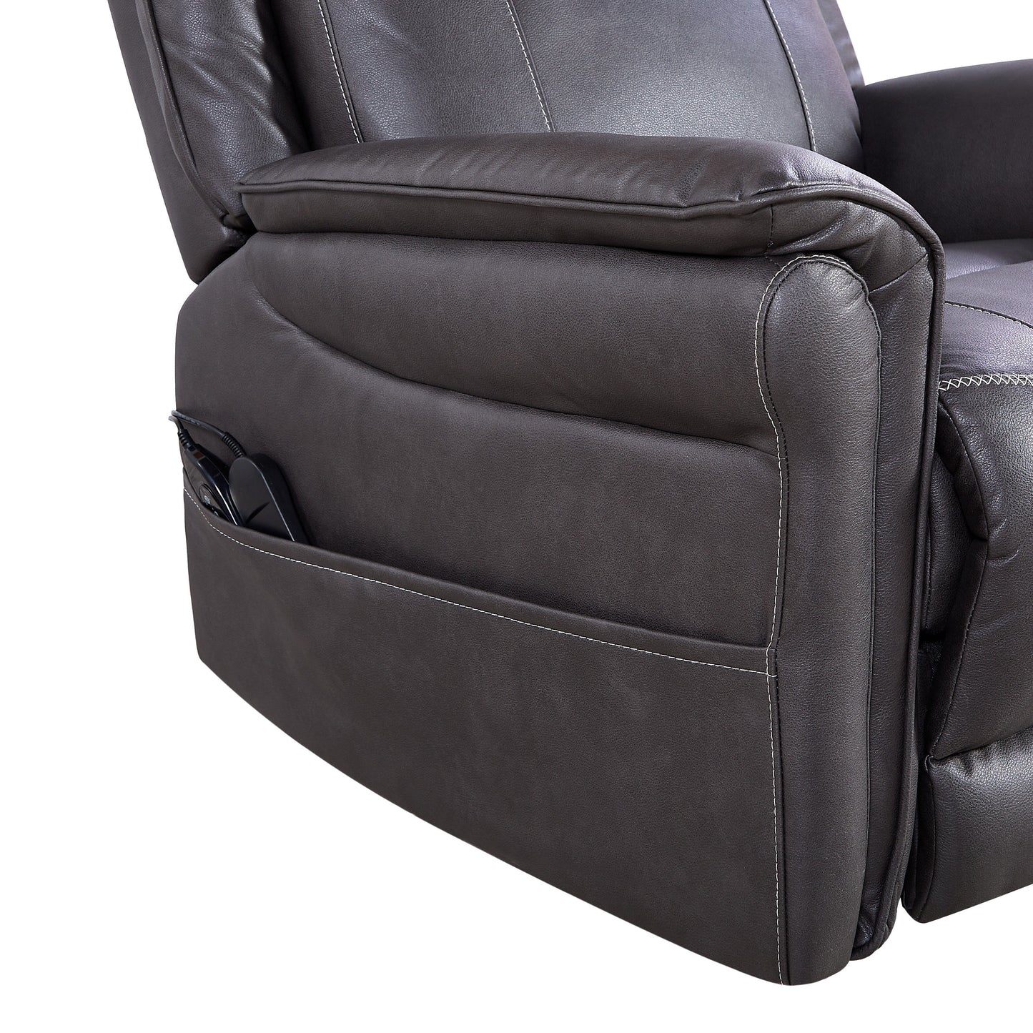 Modern 240 Degree Swivel Electric Swivel Recliner Chair with Heated Lumbar Support, Vibration Massage and Extendable Footrest