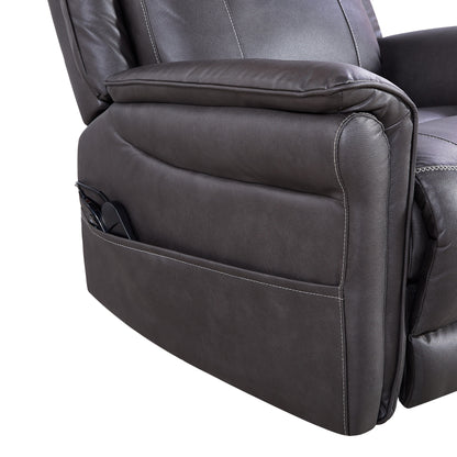 Modern 240 Degree Swivel Electric Swivel Recliner Chair with Heated Lumbar Support, Vibration Massage and Extendable Footrest